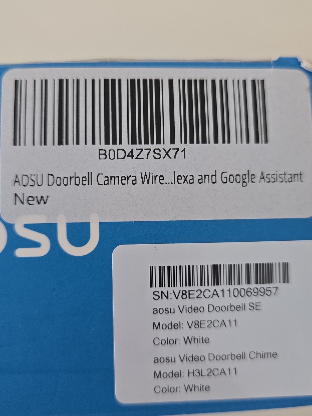 Aqsu Video Doorbell SE – White Battery-Powered Doorbell with Chime - Picture 4 of 4